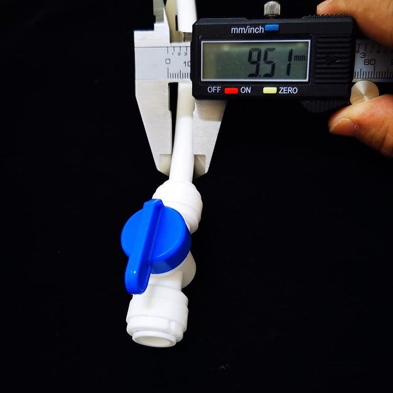 Malida Equa Straight 3/8 Inch OD Tube Ball Valve Quick Connect Fitting RO Water System (10 Pack) - Image 4